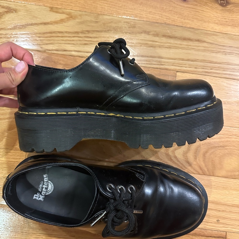 Dr. Martens 1461 Quad Platform Derby (with leather balm included)